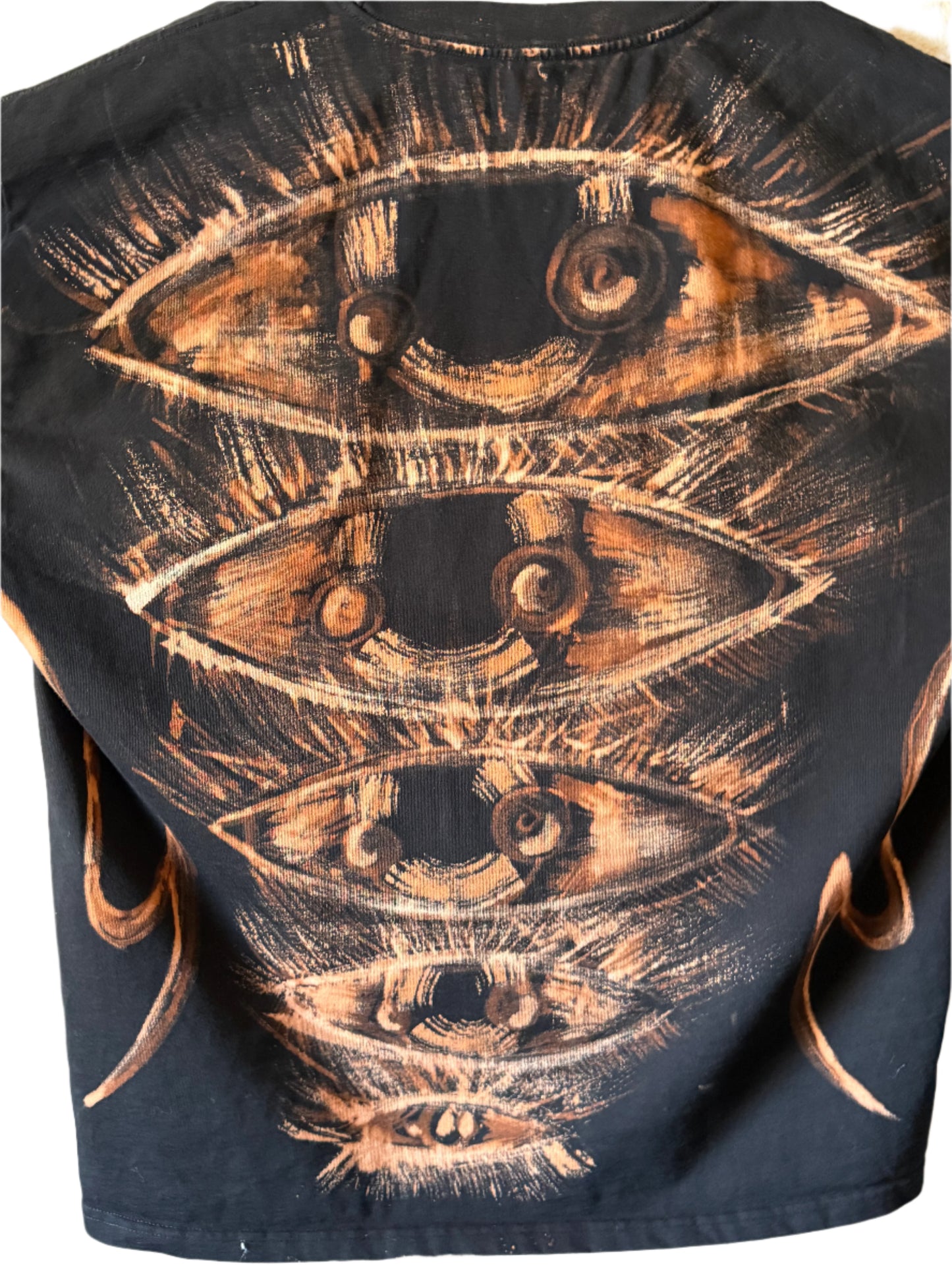 “Still Watching” Bleach Hand Painted Shirt
