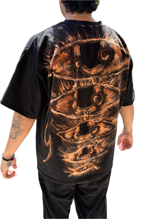 “Still Watching” Bleach Hand Painted Shirt